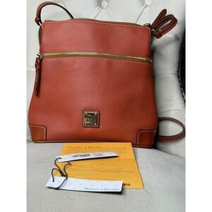 Dooney & Bourke Pebble Grain Leather Crossbody Bag – Chestnut Brown
